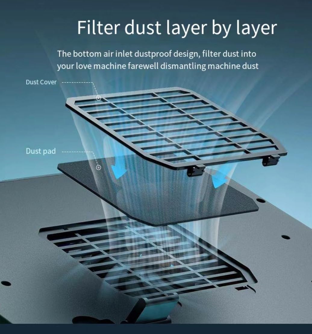 Cooling Pad for Dell Alienware m17 m16 m15 x17 x16 x15 x14 Area-51m 14-17 inch Gaming Laptop,Cooler it is Undoubtedly The King of Heat Dissipation with Powerful Turbo Fan,6 RGB Light Mode,Touch Start