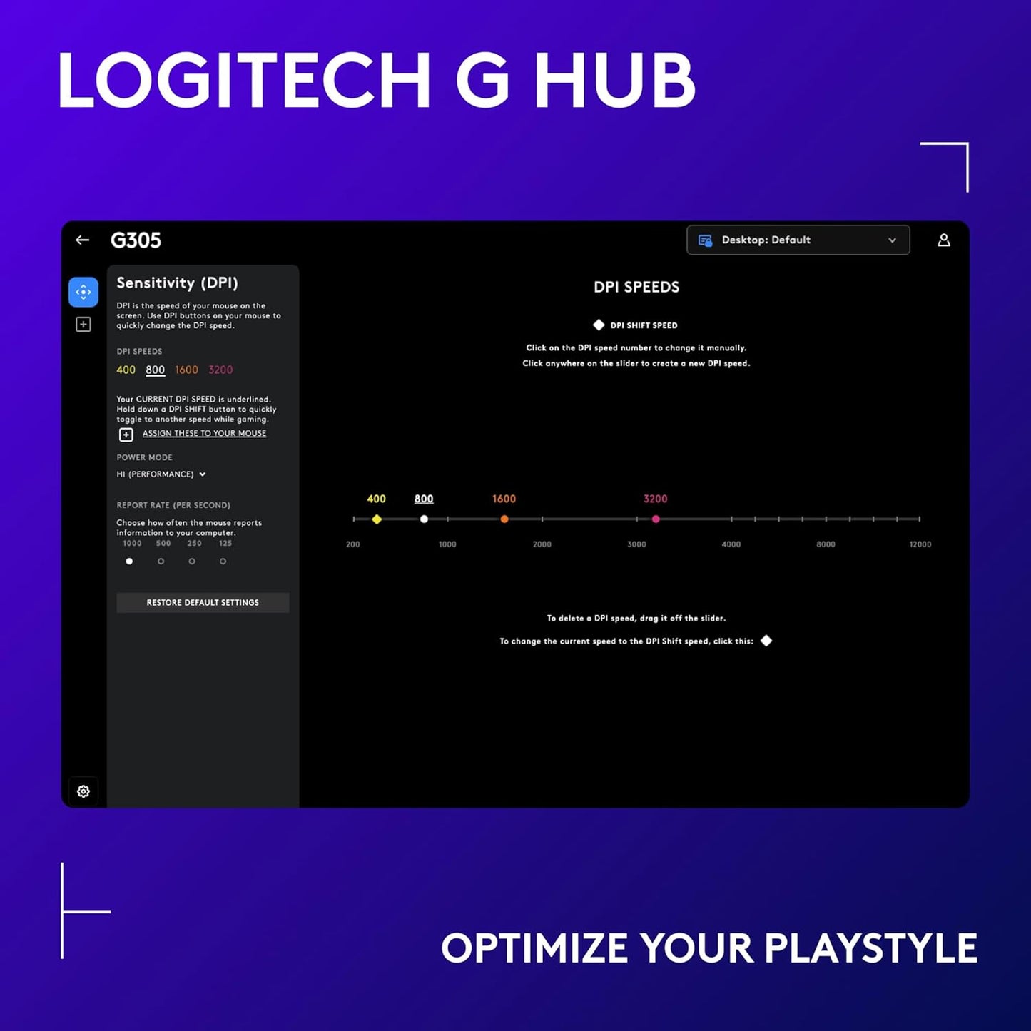Logitech G305 Lightspeed Wireless Gaming Mouse - Black | Hero Sensor 12, Lightspeed 1ms Wireless, Up to 250h on 1xaa, 6 Programmable Buttons, 99g with Battery