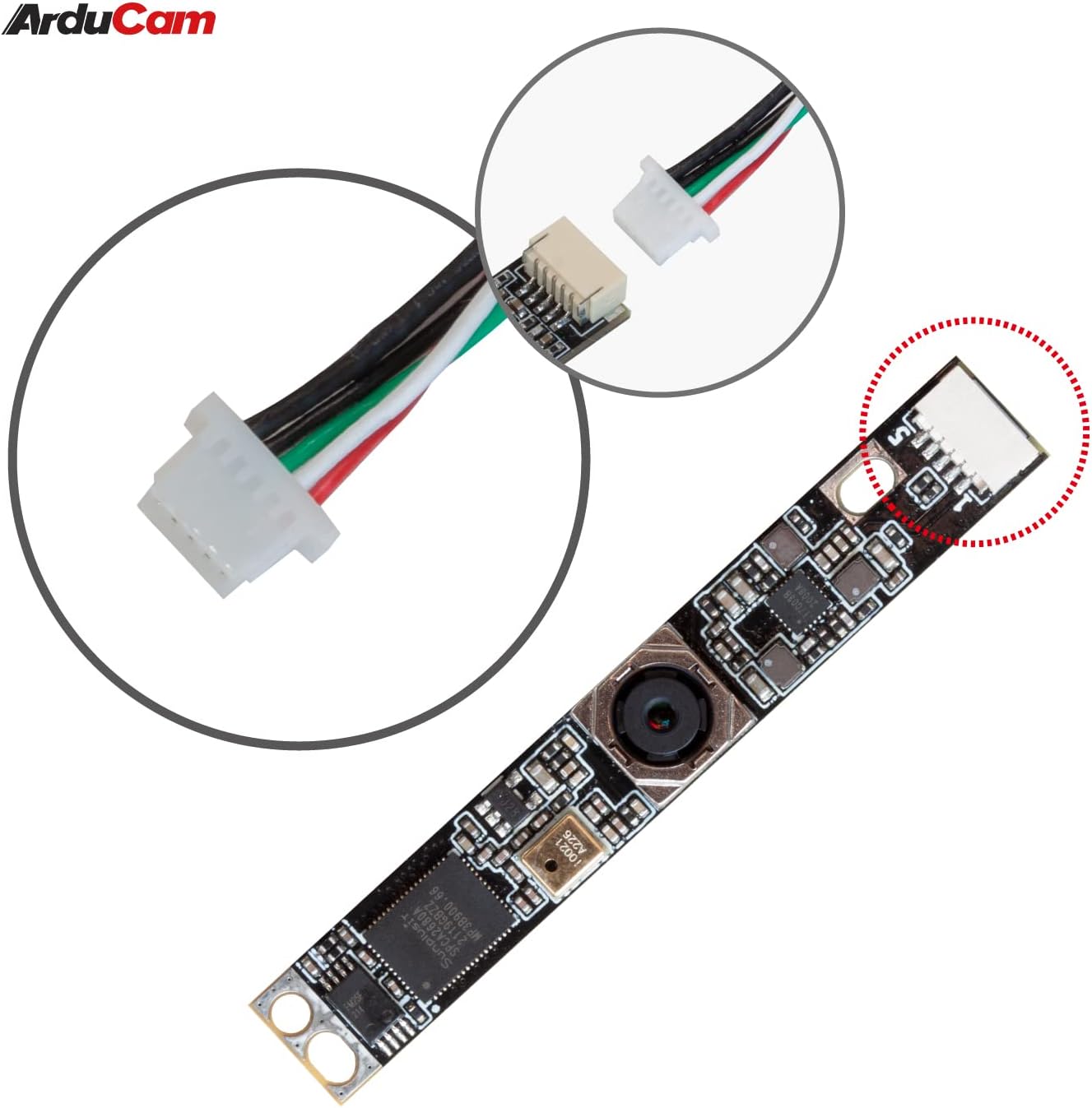 Arducam 8MP Autofocus USB Camera, IMX179 Lightburn Camera with Microphone, Ultra HD Embedded Webcam for PC and Raspberry Pi, Compatible with Linux, Windows, and Mac OS