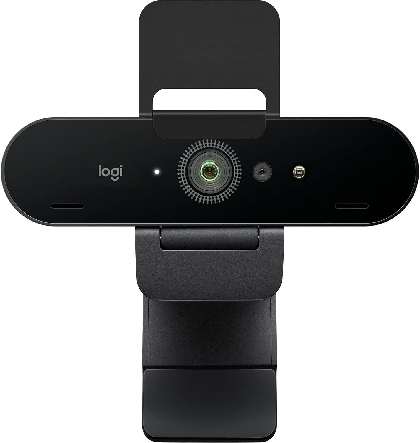 Logitech Brio 4K Ultra HD Webcam | Noise-canceling mics, auto light correction, wide field of view, adjustable mounting clip