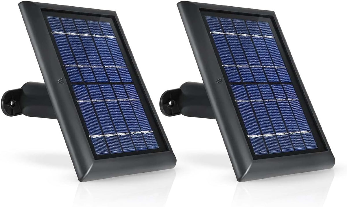 Wasserstein Solar Panel Compatible with Ring Spotlight Cam & Spotlight Cam 2K/Plus/Pro Battery, Stick Up Cam/Pro & Outdoor Cam Plus Battery-Continuous Power for Ring Surveillance Camera, 3 Pack-Black
