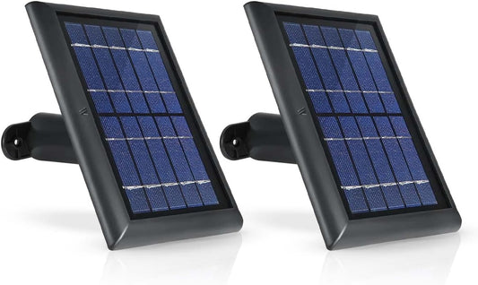 Wasserstein Solar Panel Compatible with Ring Spotlight Cam & Spotlight Cam 2K/Plus/Pro Battery, Stick Up Cam/Pro & Outdoor Cam Plus Battery-Continuous Power for Ring Surveillance Camera, 3 Pack-Black