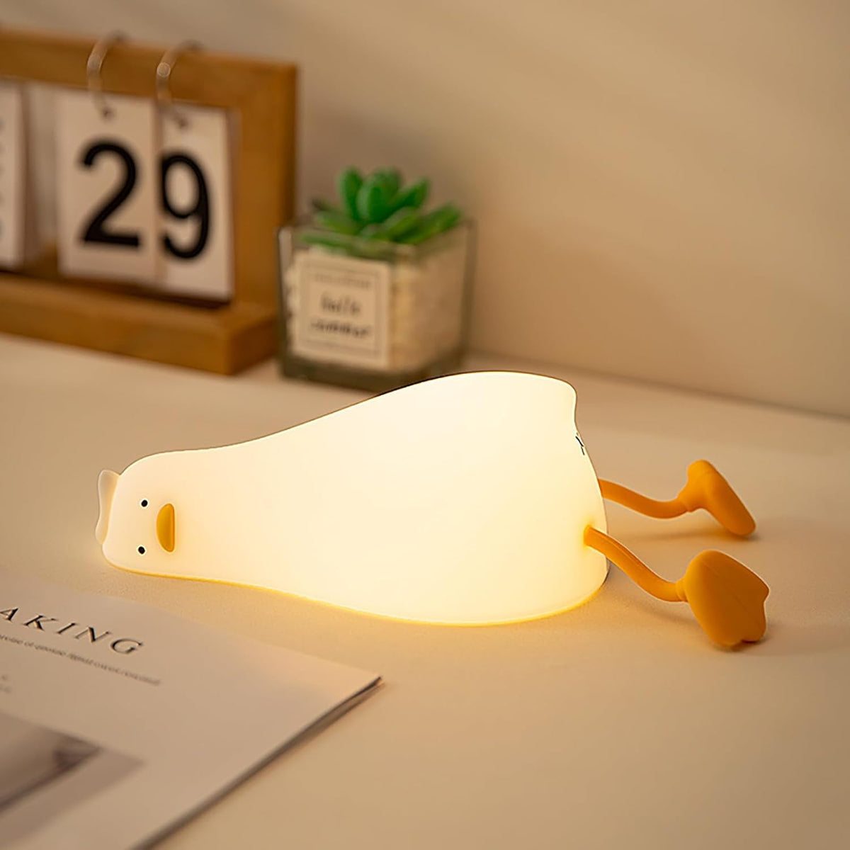 ATSUI Sloth Night Light, LED Squishy Novelty Animal Lamp, Food Grade Silicone, 3 Level Dimmable, Breastfeeding Nursery Nightlight for Room Decor, Funny Gifts Stuff for Boys Girls Baby Children