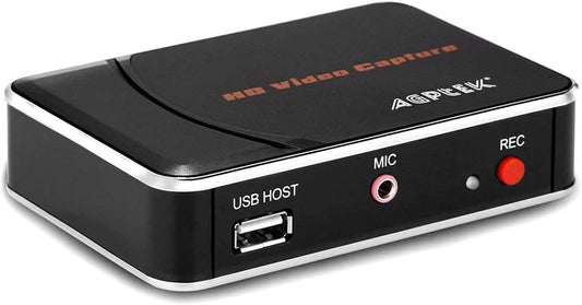 1080P HDMI Video Capture Card HD Game Recorder | Compatible with Xbox One/360/ PS4/ Wii U /Nintendo Switch and Support Mic in for Commentary - No PC Required