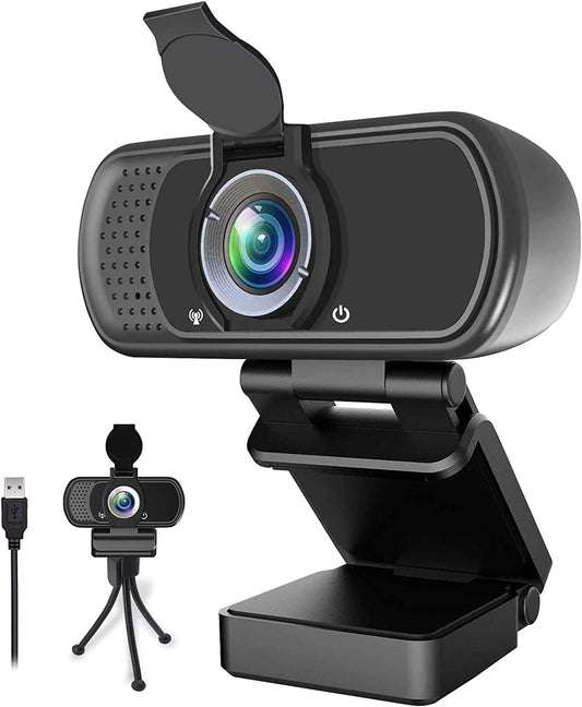 ZIQIAN 1080P HD Webcam with Microphone, 110° FOV, USB Streaming Camera | Plug & Play, PC Webcam with Cover & Tripod, Computer Camera for Laptop & Mac. Works with Zoom, Teams, Twitch for gaming