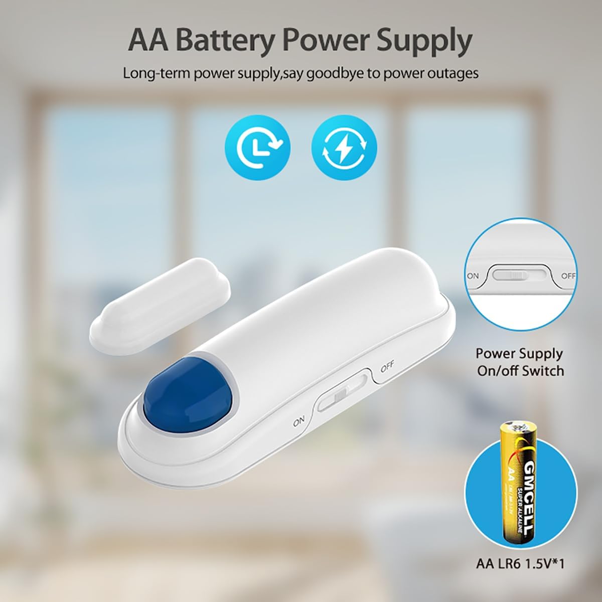 Zigbee Door Window Contact Sensor, 24h Monitor, SmartThings, Home Assistant | 24-hour monitoring for doors & windows; requires a Zigbee hub (not included); works with SmartThings, Home Assistant