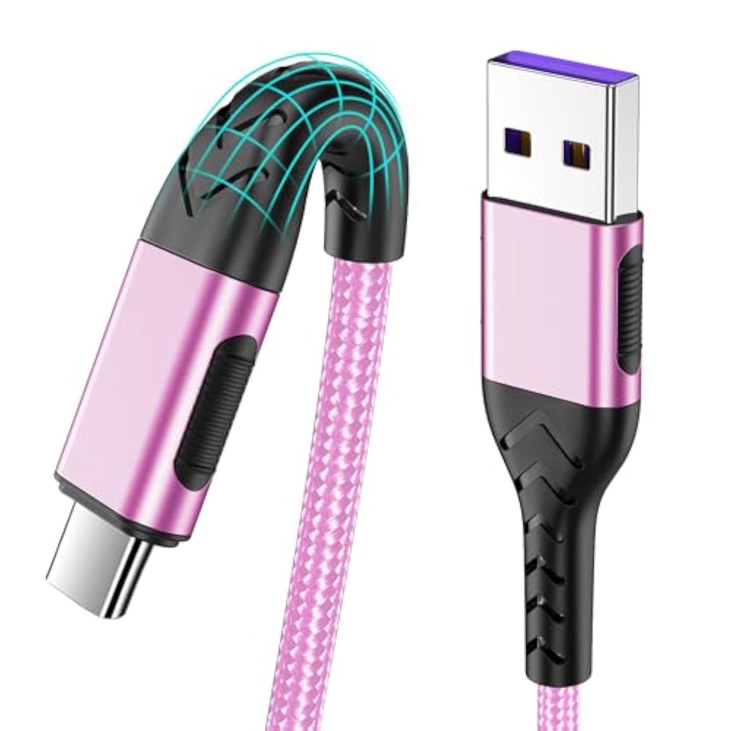 USB C Cable, Upgarded 2Pack 10ft Fast USB Type C Charging Cable for Android/Phone/Pad/Laptop, Type C Charger Braided USB Cable Compatible withi Phone 17/16/15/Pro/Plus/Max/Sam.Sung-Silver