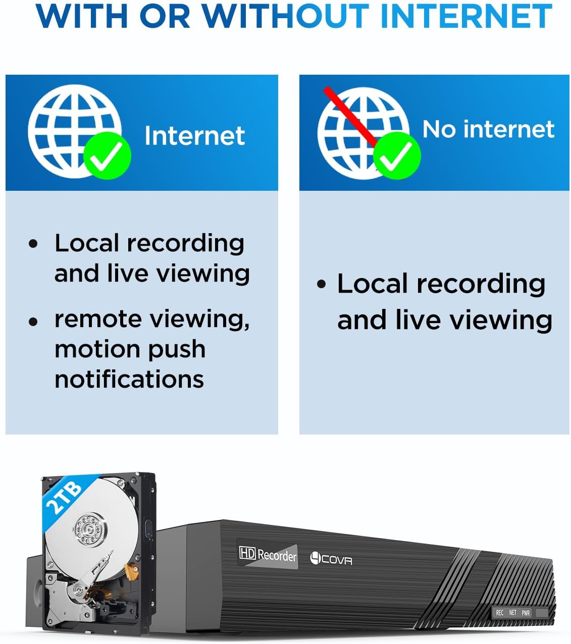 4COVR PoE Security Camera System Outdoor with 2TB HDD, LY97AB5M0806