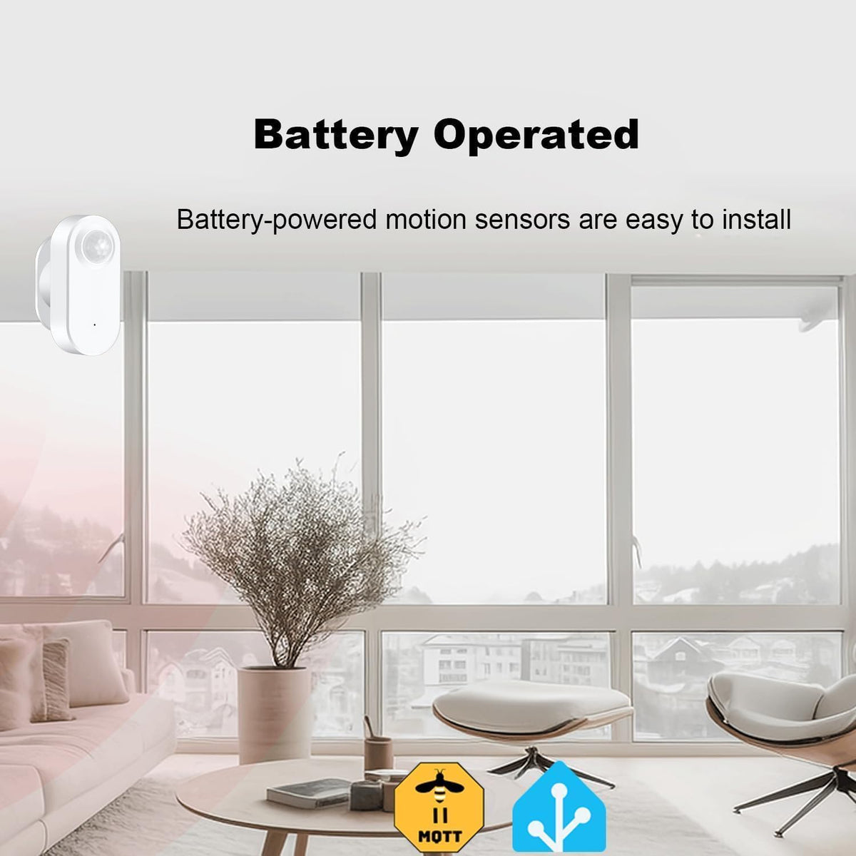 Haozee Smart Motion Sensor, Zigbee PIR Motion Sensor with Illumination