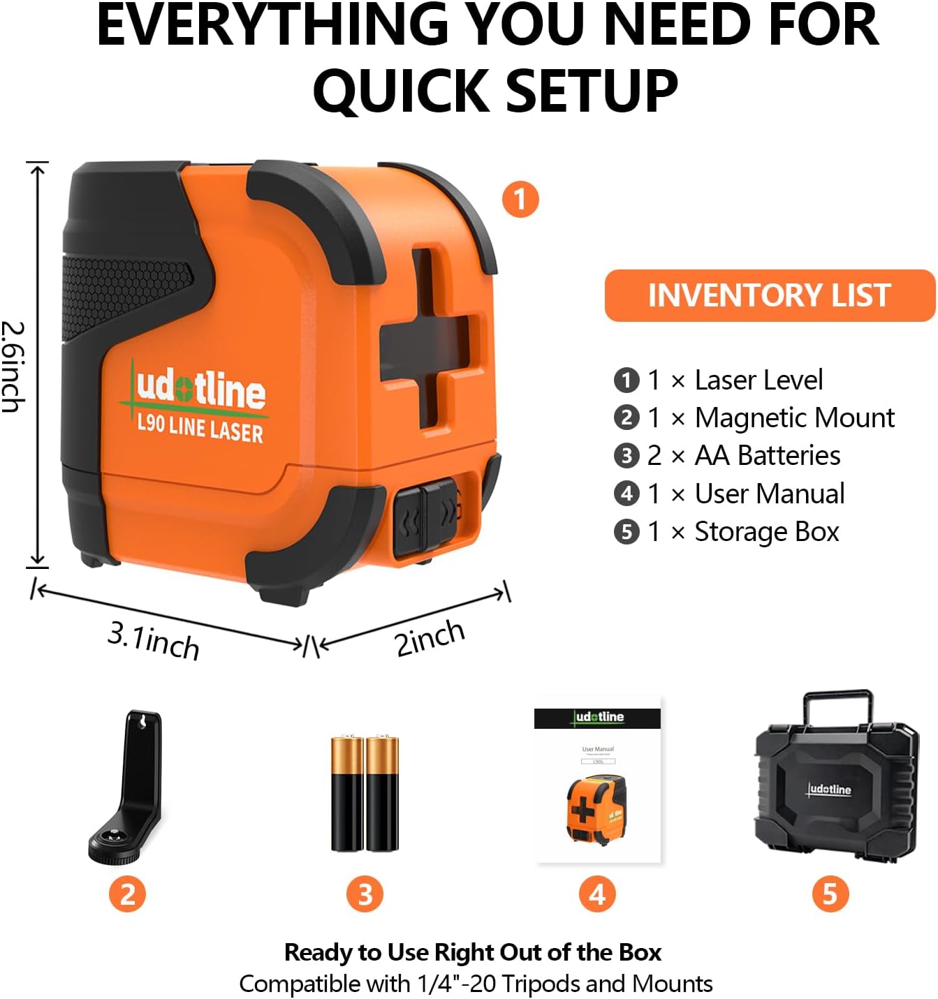 Pocket Cross-line lasers level Green L90 lazer leveler tools | Compact and Durable, Self-Leveling with Pendulum Lock, Withstands 4-FT Drops, Ideal for Picture Hanging, Cabinets, Tile, DIY