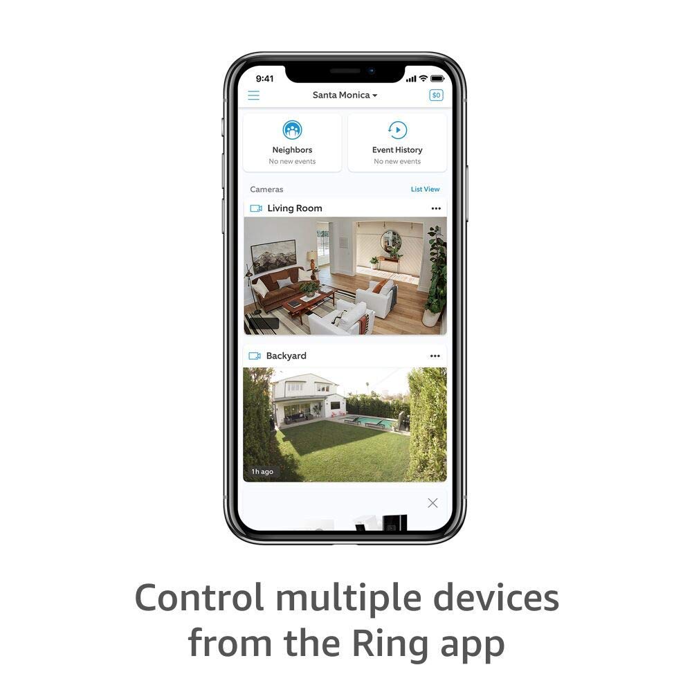 Certified Refurbished Ring Stick Up Cam Battery HD security camera with custom privacy controls, Simple setup, Works with Alexa - White (Pack of 2)