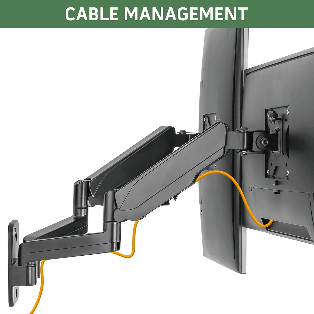 UPGRAVITY Dual Monitor Wall Mount for Two 17-32 inch Flat Computer Screens