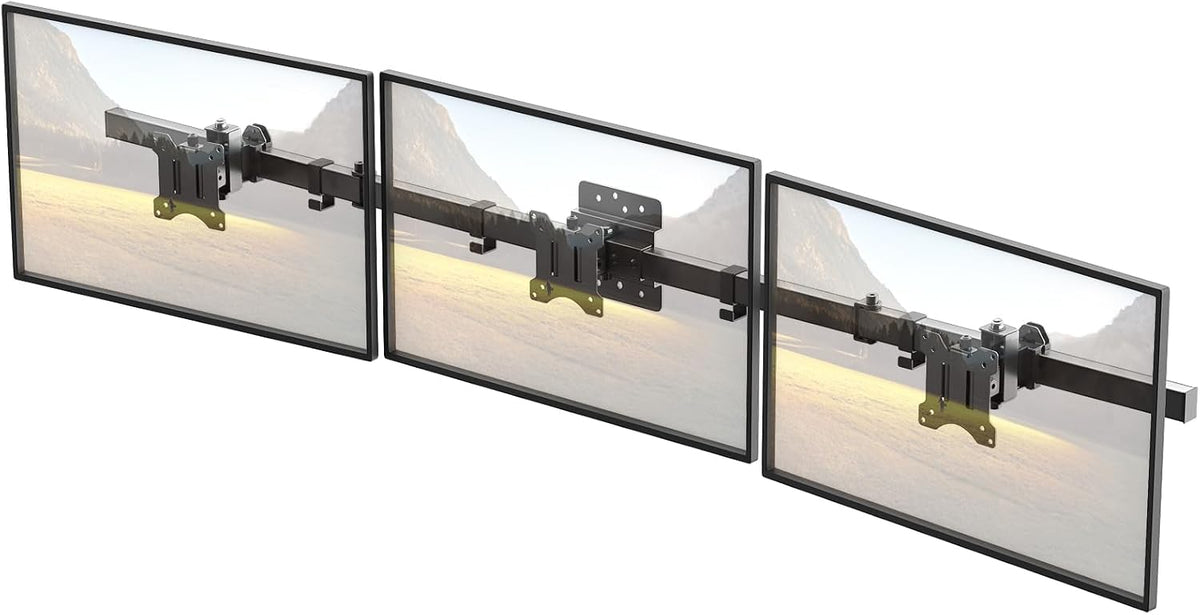 Dual Monitor Wall Mount fits 13-27 Inch, Single to Double Bracket Adapter