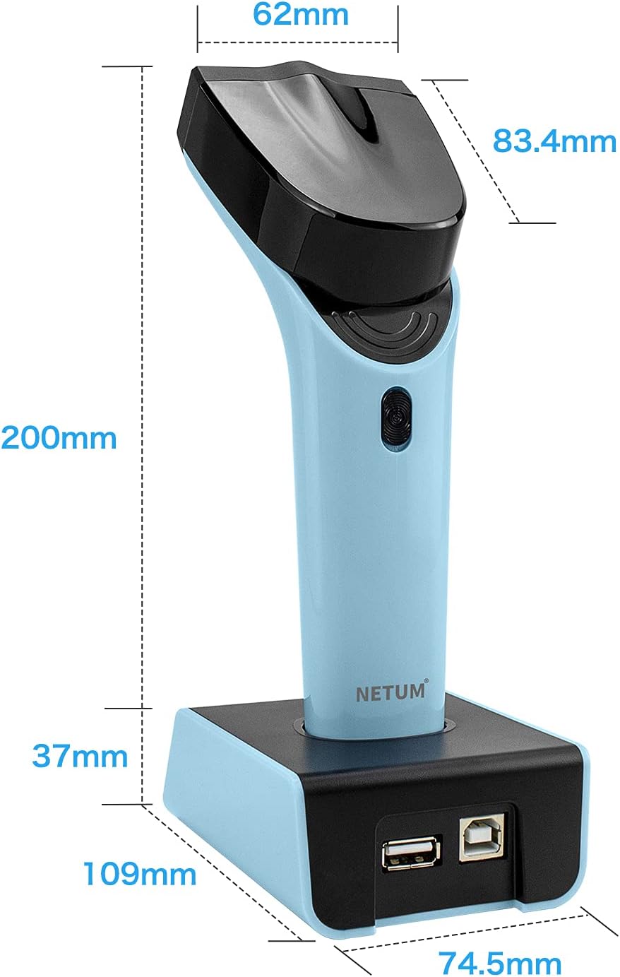 Bluetooth Wireless 2D Barcode Scanner, Hands Free QR Barcode Reader-DS7500 | with Charging Cradle and Built-in Memory, Automatic, Fast and Precise scanning, Transfers Up to 100 Meters