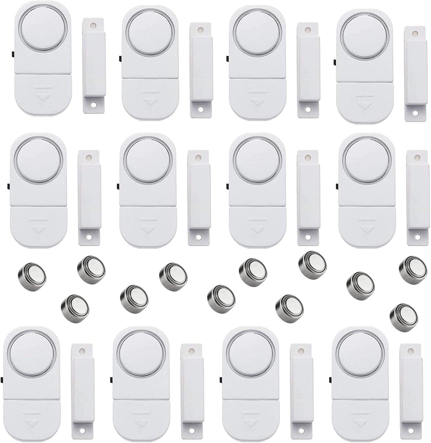 6 Pack Wireless Security Window/Door Alarm, Magnetic Sensor Door Window Burglar Alert Alarm Pool Alarms Super Loud for Home, Garage, Apartment, Dorm, RV and Office(Include Batteries)…
