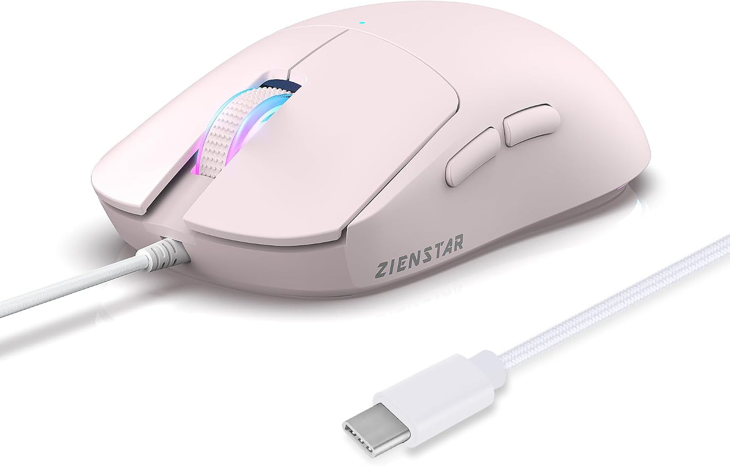 HXMJ RGB LED Gaming Mice,Wired USB C Port for Apple MacBook,Computer or Laptops with Type C Port-Black