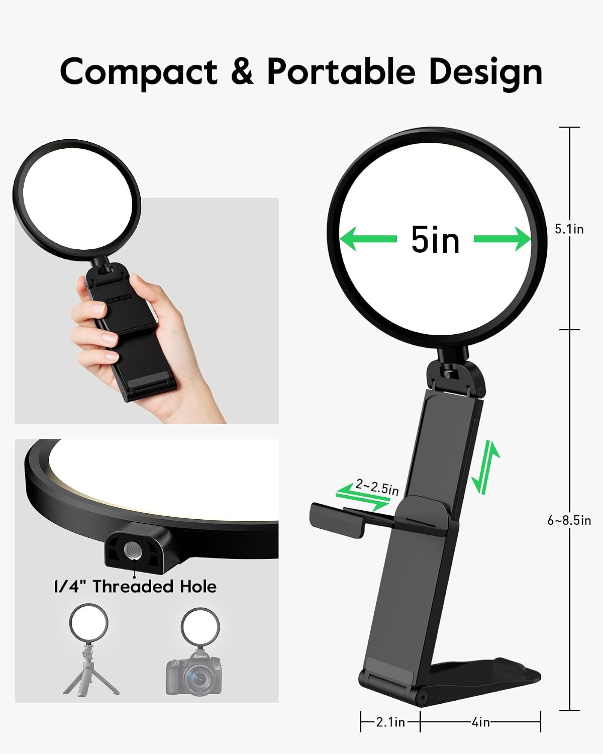 LitONES Ring Light for Computer, Eye-Care Lighting for Zoom Call, Streaming