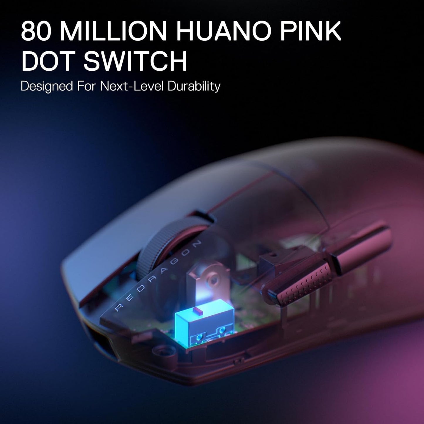 Redragon M916 Wireless 49G Ultra-Light Gaming Mouse 26K DPI Remapping Keys | 4K Polling Rate, Dedicated for FPS Gamers, Redefine Keybinding Macro, Ergonomic Grip Body Comfort