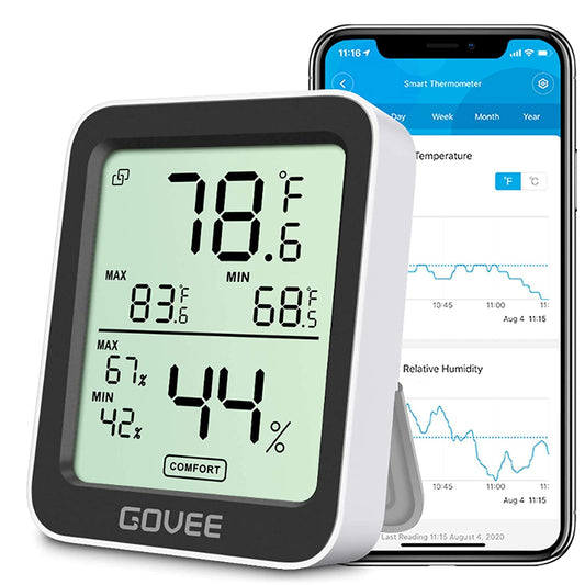 Govee Indoor Hygrometer Thermometer H5075 with Bluetooth App Control