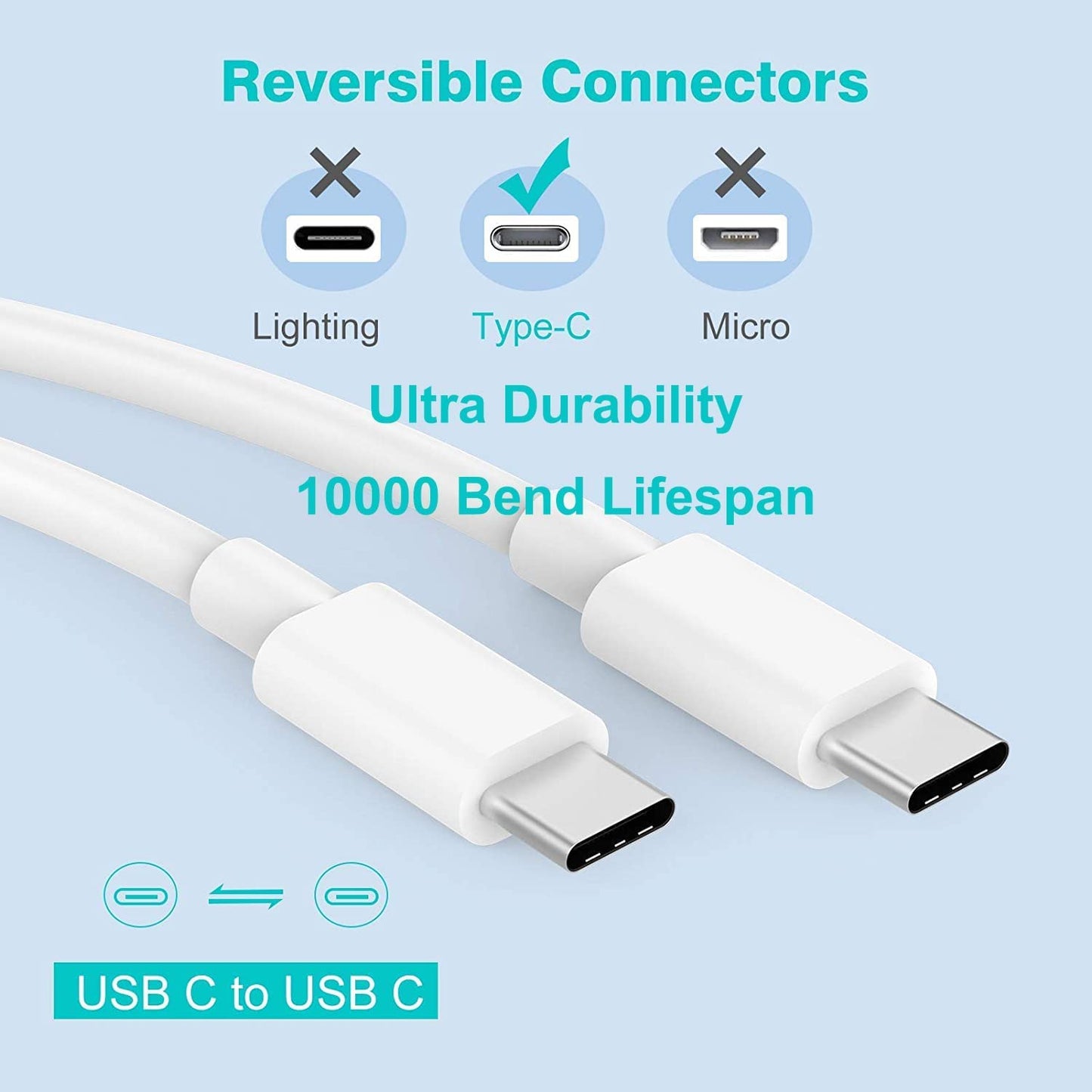 Fast Charger for iPhone 17 16 15, 3Pack USB C iPad Charge PD Fast Charger Block 6FT Long USBC to Type C i Phone Charging Cable Cord for iPhone 17 Air/Pro/Pro Max/16 Pro/Plus/15/15 Pro/Pro Max,iPad Pro