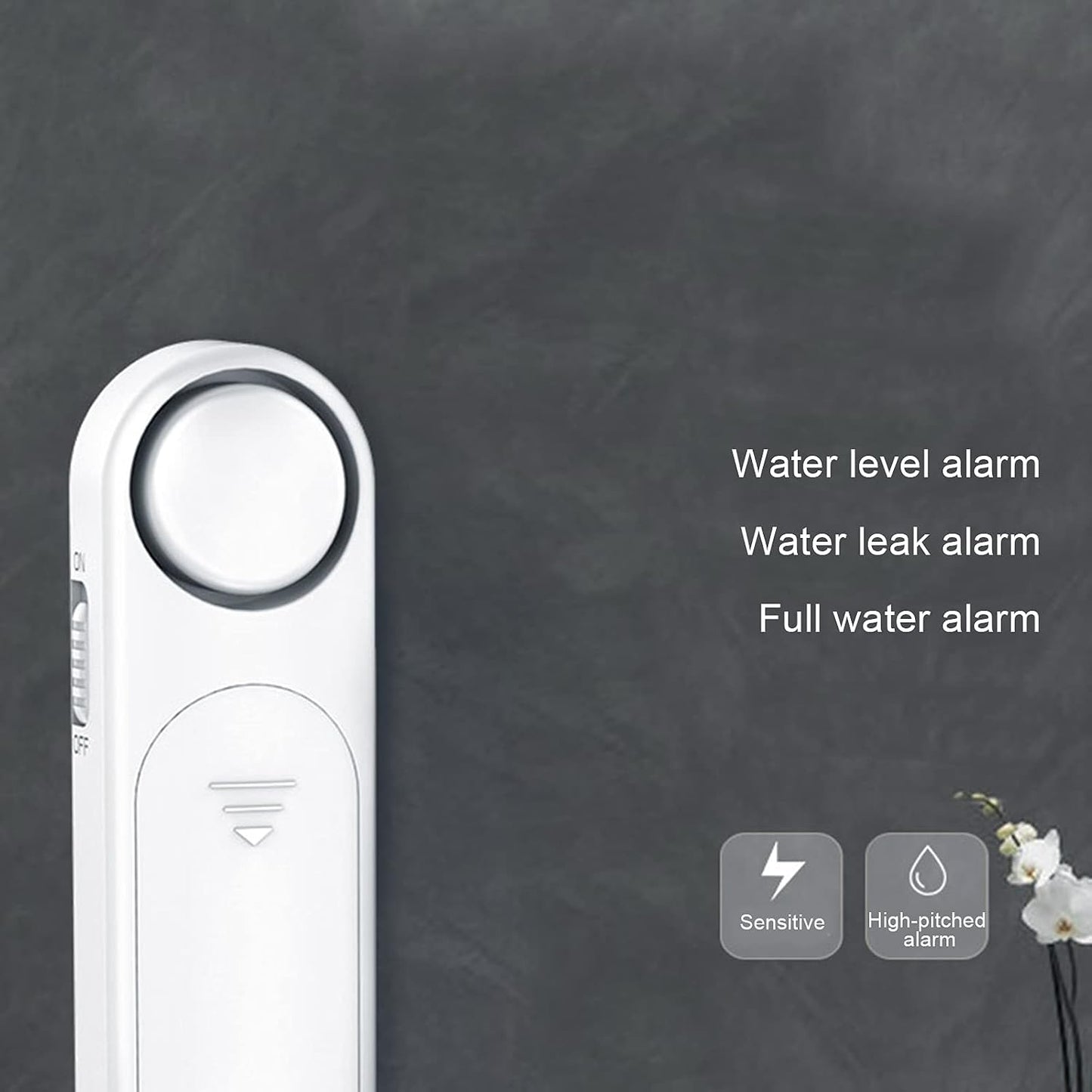 Water Leakage Detector, 120 dB Sensitive Leak and Drip Alert Overflow Flood Level Leaks Alarm Sensor for Home Kitchen Bathroom