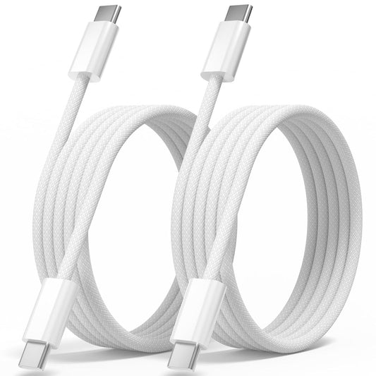 Quickeep USB C to USB C Cable 3FT 2 Pack, Nylon 60W iPhone 17 Charger Cord | Braided USBC to USBC Cable, Type C Charger Fast Charging for iPhone 17 16 15 Pro Plus Pro Max/iPad Pro/Air