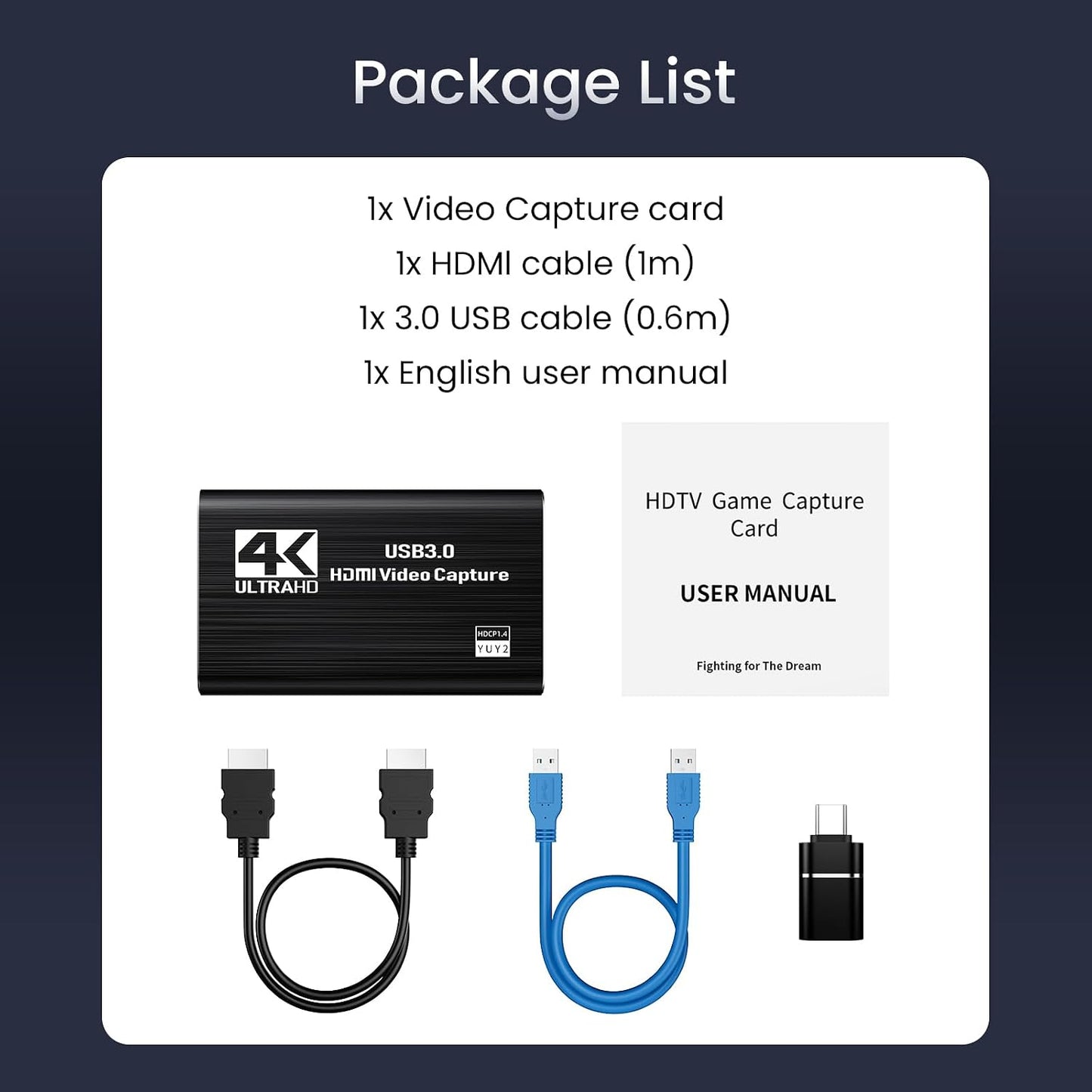 Papeaso USB 3.0 HDMI Capture Card, 2K30 FPS Capture with 4K Pass-Through | 2K30FPS/1080P60 capture & streaming with ultra-low latency 4K pass-through. for PS4/5, Switch 1/2, Xbox, PC, Mac & camera.