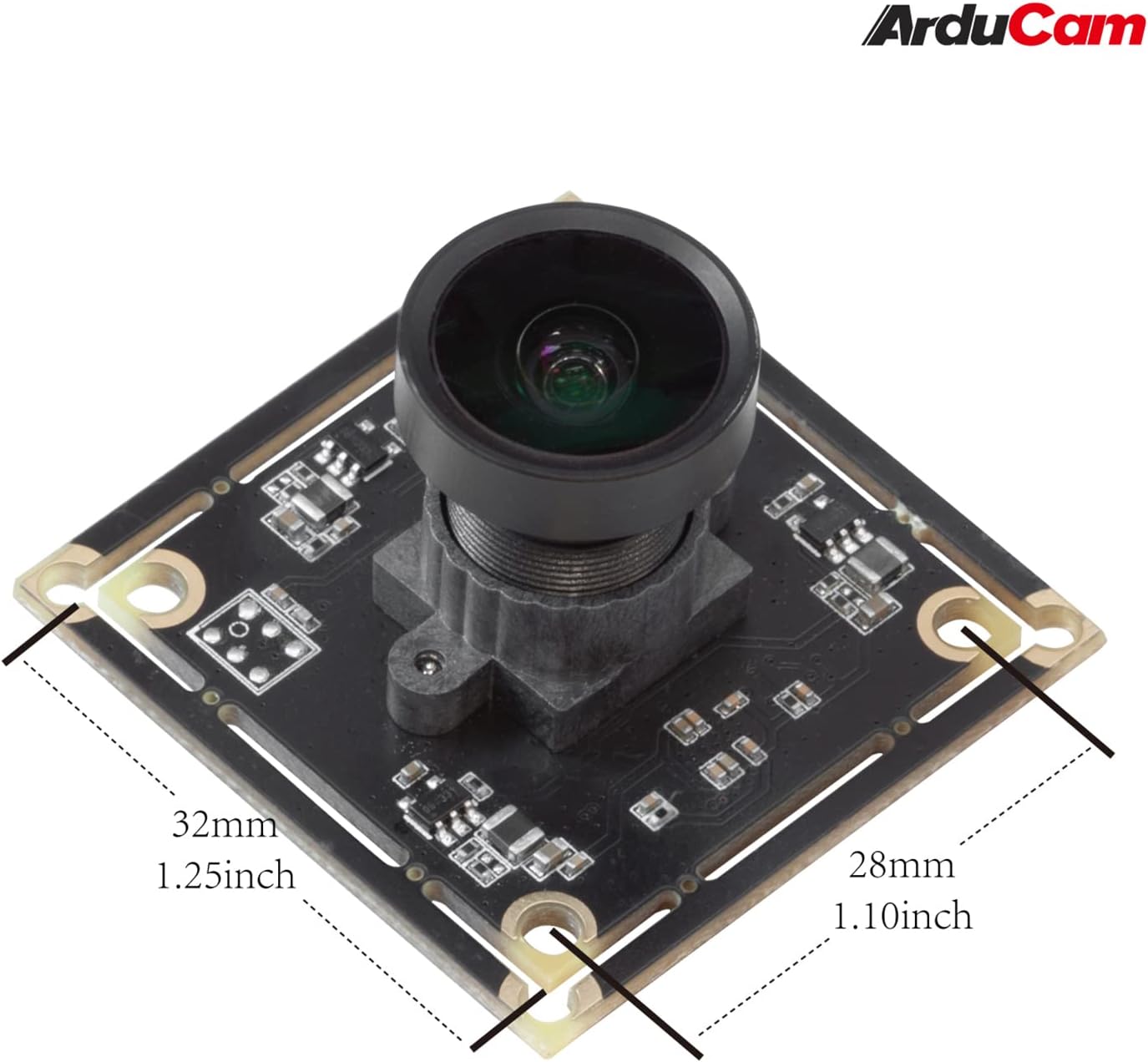 Arducam 5MP Wide Angle USB Camera for Computer, 1/4" CMOS OV5648 Mini UVC USB2.0 Video Webcam with Microphone, with 3.3ft/1m Cable