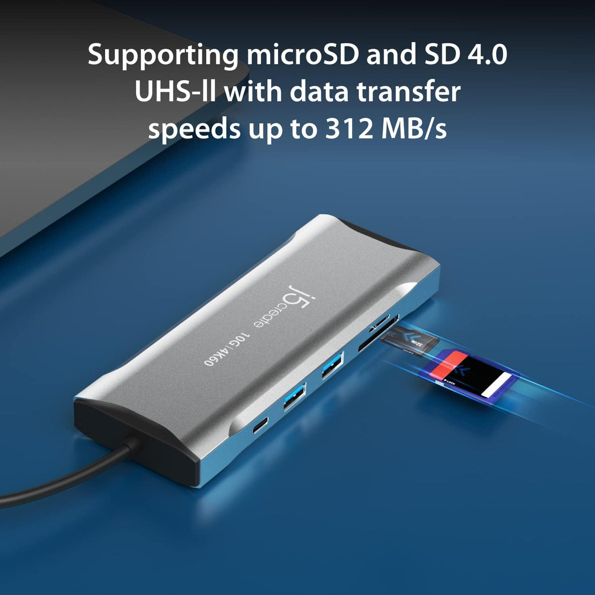 j5create USB C 4K Triple Display Hub - 4K HDMI x2, 4K DP, 2 USB-A and USB-C