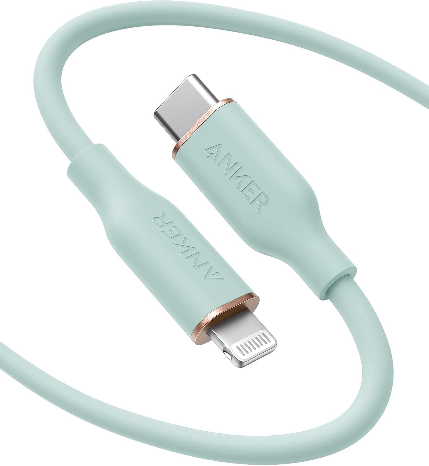 Anker USB C to Lightning Cable, MFi-Certified (3 ft, Midnight Black) | PowerLine III Flow Silicone Charging Cord, for iPhone 13 / 13 Pro, and More