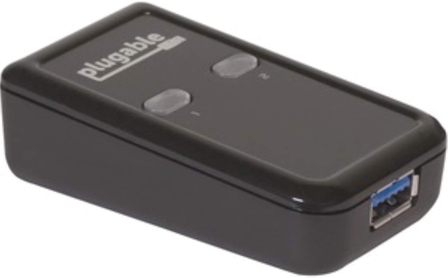 Plugable USB 3.0 Sharing Switch, One-Button USB A Switch to Share Devices Between 2 Computers | KVM Switch for Keyboards, Docking Stations & More