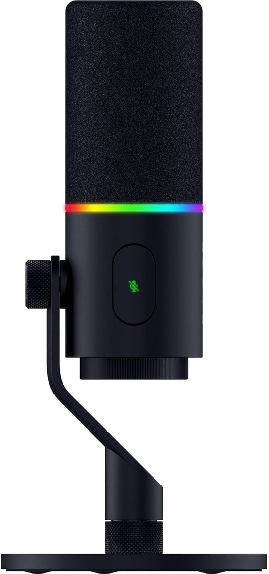 Razer Seiren V3 Pro Microphone, Dynamic USB Type C & XLR Mic, Black | 32-bit Float Support, Built-in Audio DSP, AI Noise Removal, Shock Absorber & Pop Filter, Chroma RGB Lighting Ring, Streaming