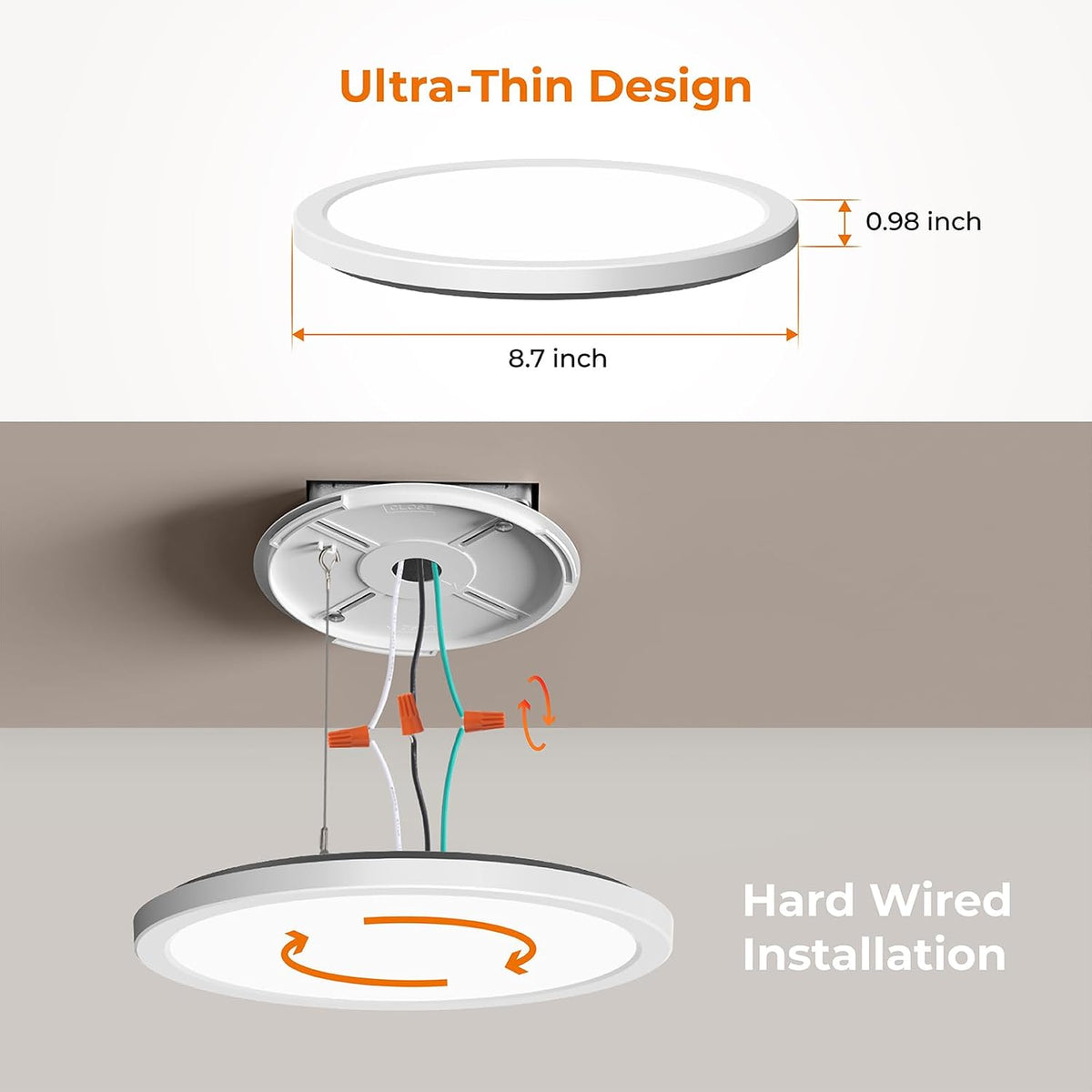 Matane Dimmable Motion Sensor LED Ceiling Light with Remote, Wired 9 Inch Flush Mount 3000K 4000K 5000K, 1800LM Motion Sensor Light Indoor for Closet Hallway Laundry Stairs White New Version