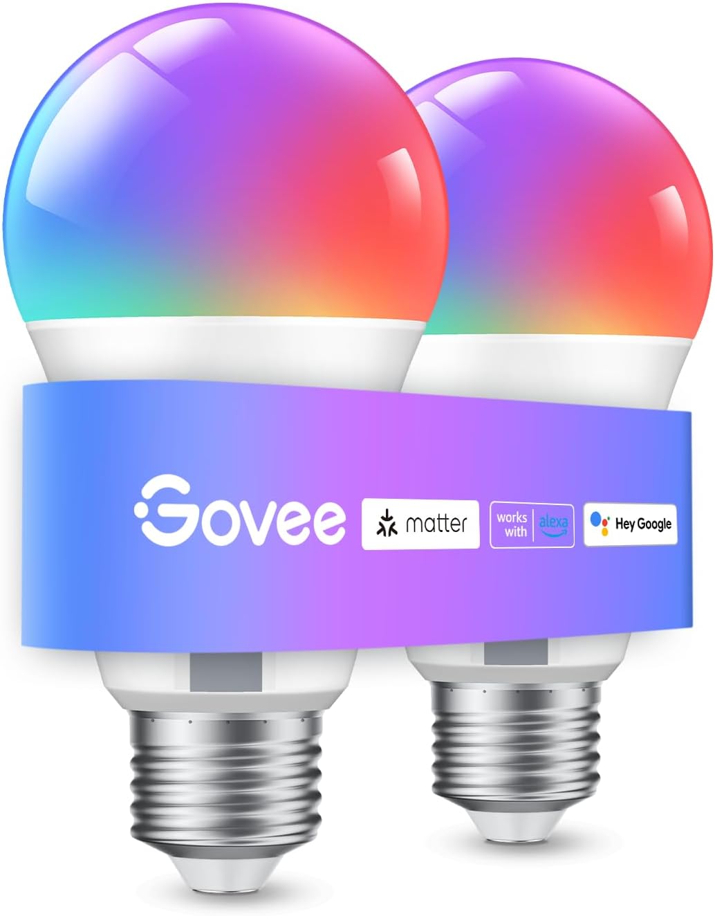 Govee Smart Light Bulbs, A19 LED Light Bulb, 800 Lumen, E26 Base