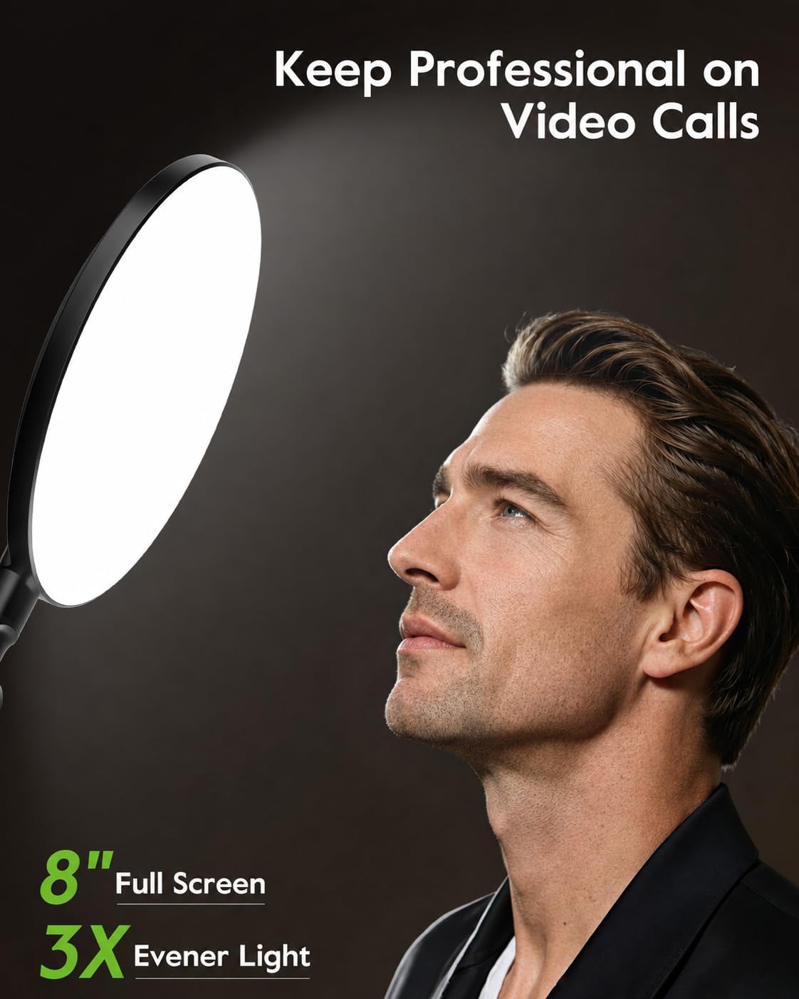 LitONES Desk Lamp for Home Office, Professional Video Call Light