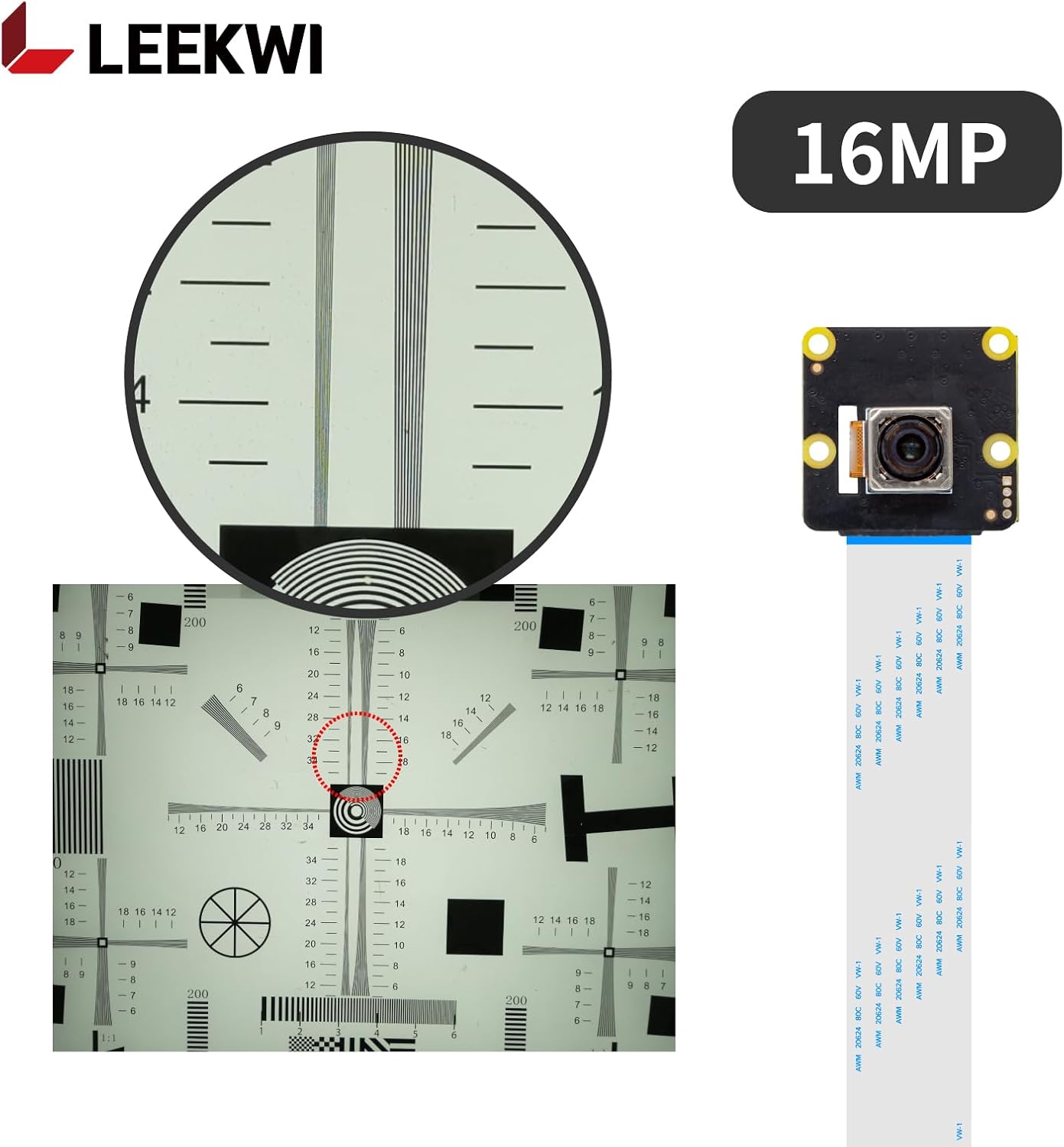 IMX519 Autofocus Raspberry Pi Camera for Pi 5, 4, Zero 2W, 16MP PDAF&CDAF High Resolution Camera Module, Compatible with Raspberry Pi Accessories