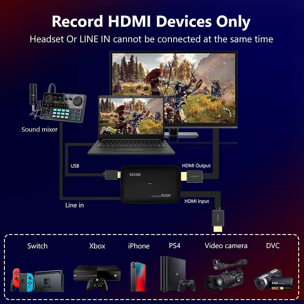 Y&H 4K Game Capture Card Live Streaming and Record in 4K30P or 1080P 120HZ,HDMI Zero-Lag Pass-Through USB3.0 Video Ultra-Low Latency for PS3, PS4, Xbox Series X/S, Xbox One, Nintendo Switch