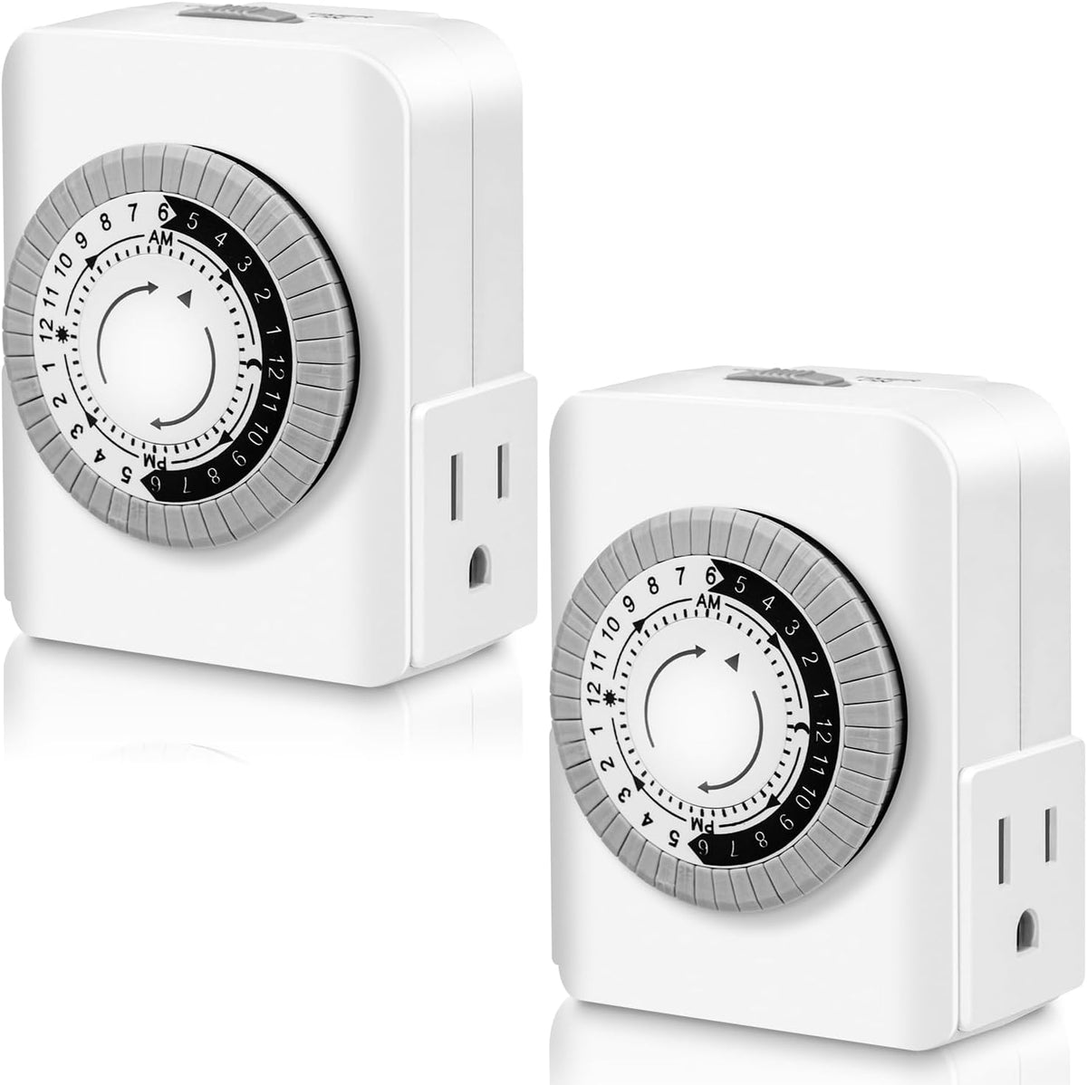 Dual Outlet Timer,Timers for Electrical Outlets Indoor 3-Prong