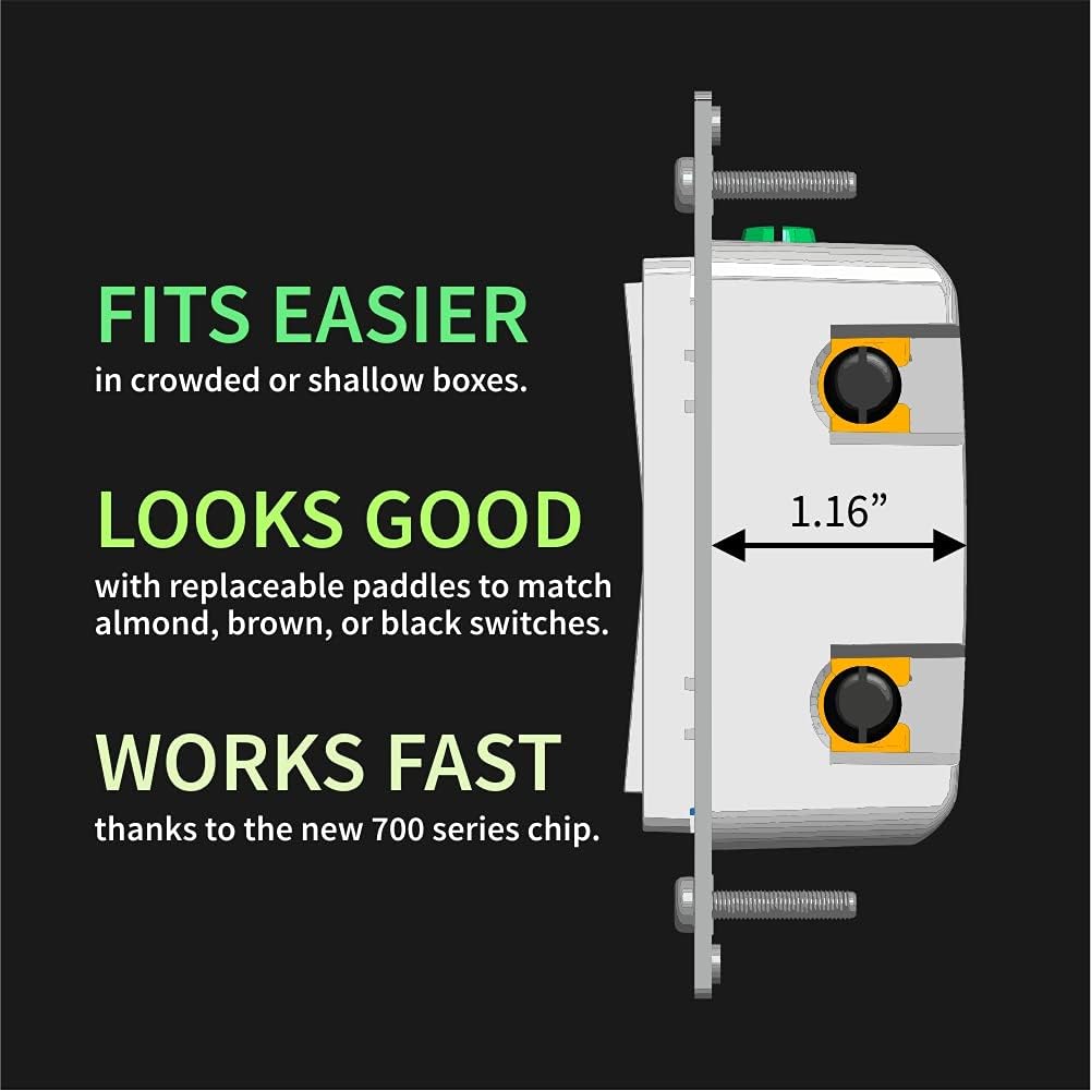 Zooz 800 Series Z-Wave Long Range S2 Dimmer Switch ZEN77 800LR, White | Simple Direct 3-Way and 4-Way Solution (Works with Regular Switches, No Aux Switch Needed) | Z-Wave Hub Required