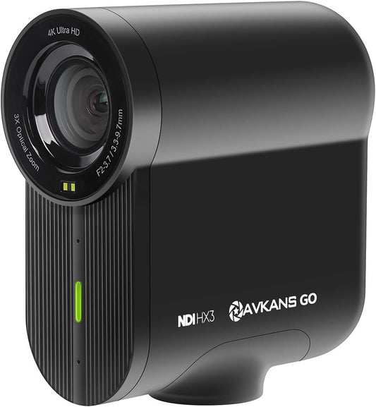 Go 4K Wireless Live Streaming Camera with NDI HDMI USB RTMP Video Outputs, 90 Degree Wide Angle with 9X Zoom, Video Recording Camera for Church, Sport and Creators
