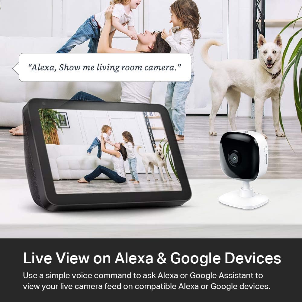 Kasa 1080p Indoor Wired Security Camera, Baby & Pet Monitor, EC60 | Motion Detection & Tracking, 2-Way Audio, Night Vision, Subscription-Free Local Storage or Optional Cloud