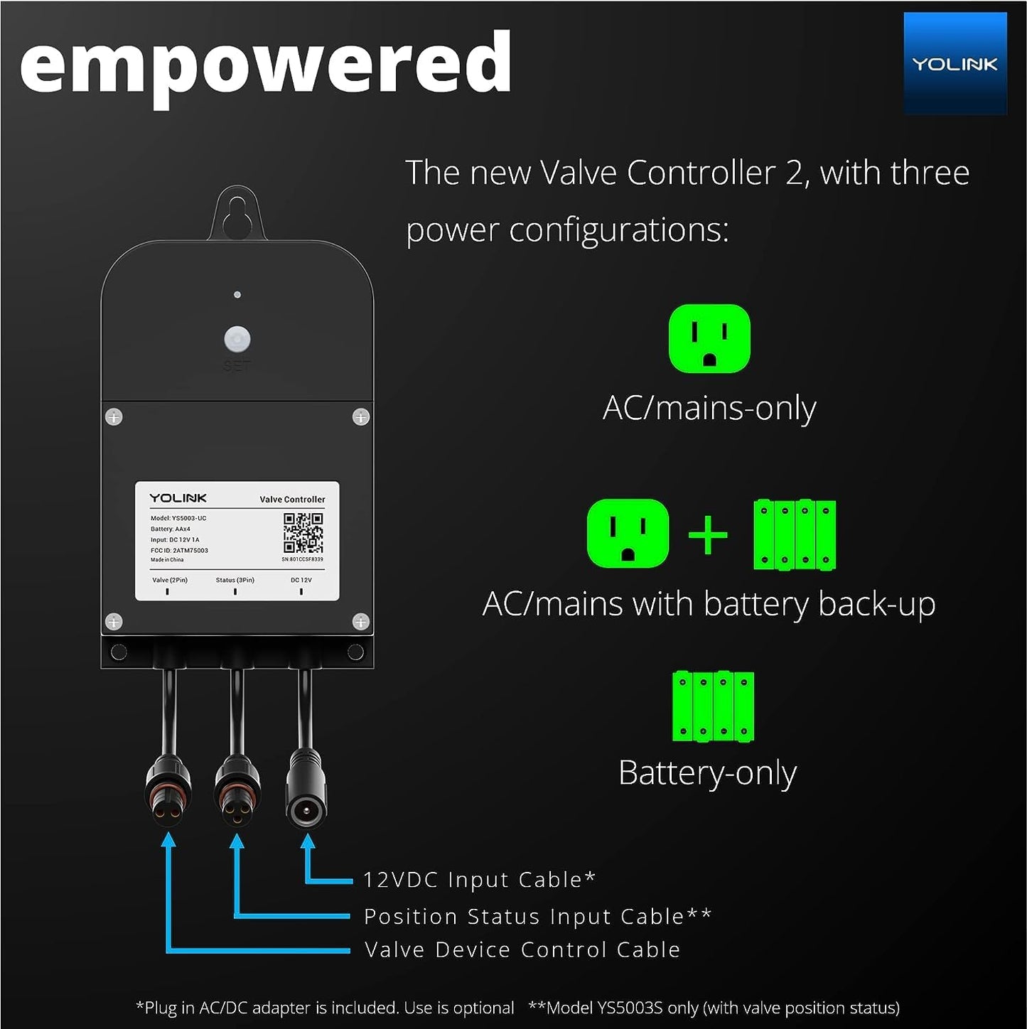 YoLink Smart Water Valve Controller 2, with Bulldog Water Valve Manipulator, Easy No-Plumber DIY Installation, Remote Control, Compatible with Alexa/Google Assistant, IFTTT - YoLink Hub Required