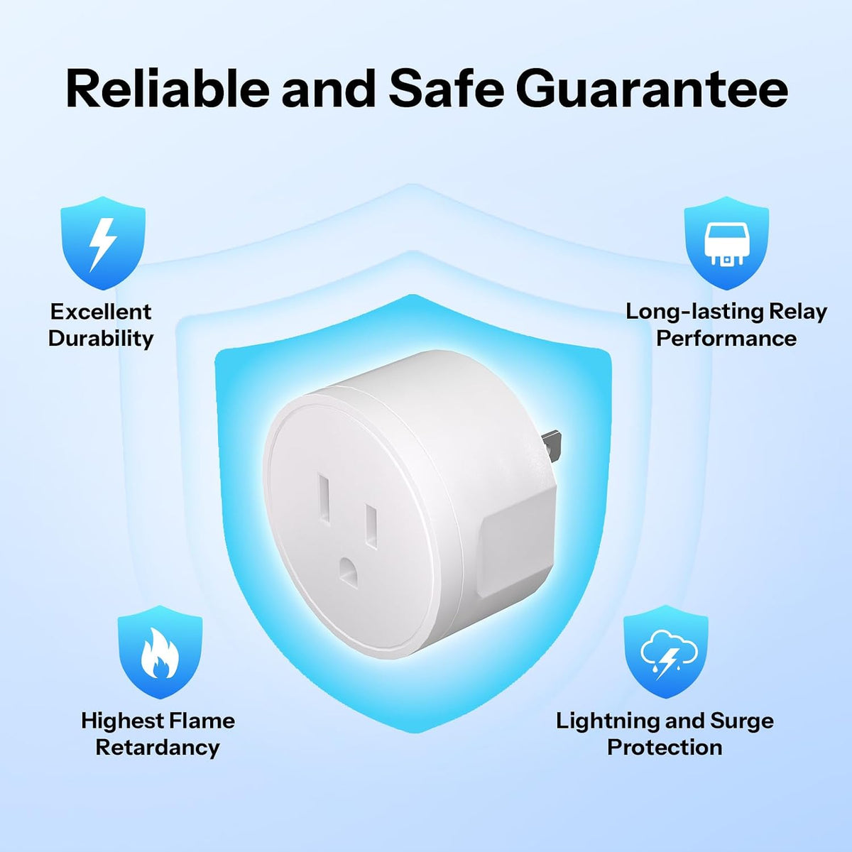 SONOFF Matter Smart Plug S41s 4-Pack, 15A 1800W WiFi Smart Plug Outlet, ETL Certified, Remote & Voice Control with Timer, Compatible with Alexa, Google Home, Apple HomeKit & SmartThings