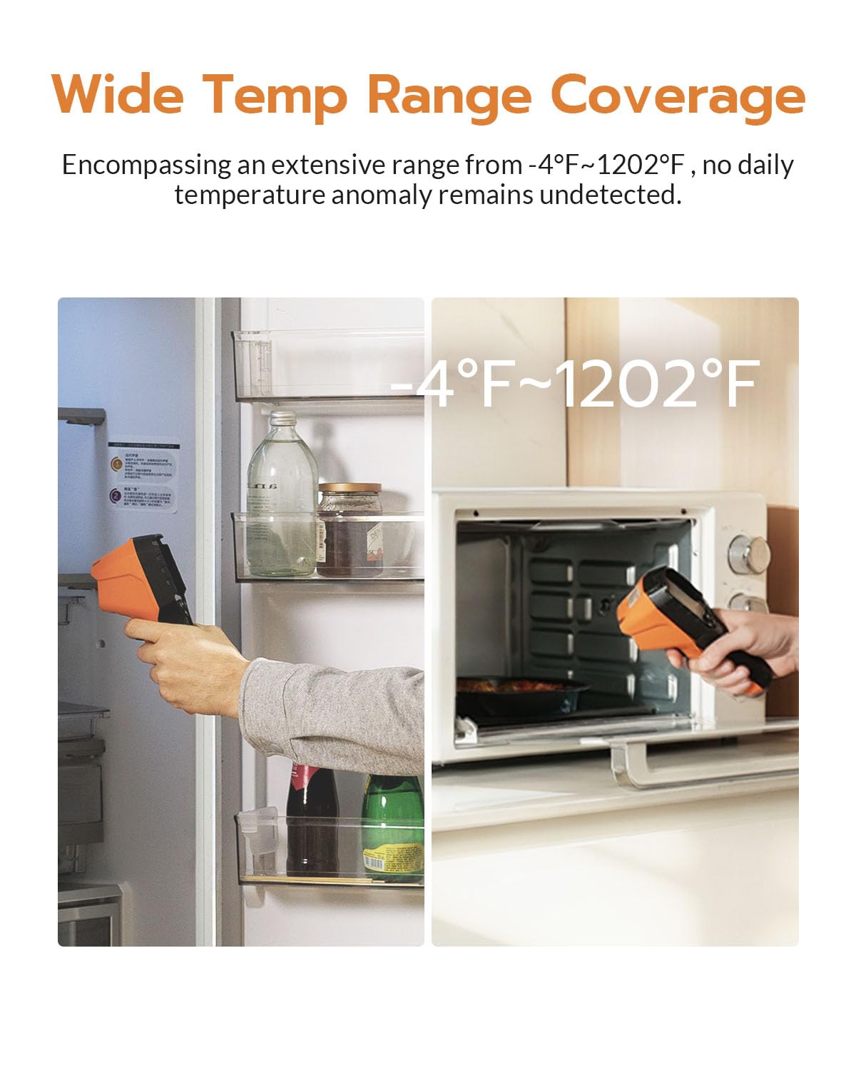 GT14S Thermal Imaging Camera with Edge Enhancement, Thermometer Mode | Infrared Camera -4°F to 1202°F Range, 240g Compact Design, 25Hz Image Frequency, 14H Runtime for HVAC/Home Inspection