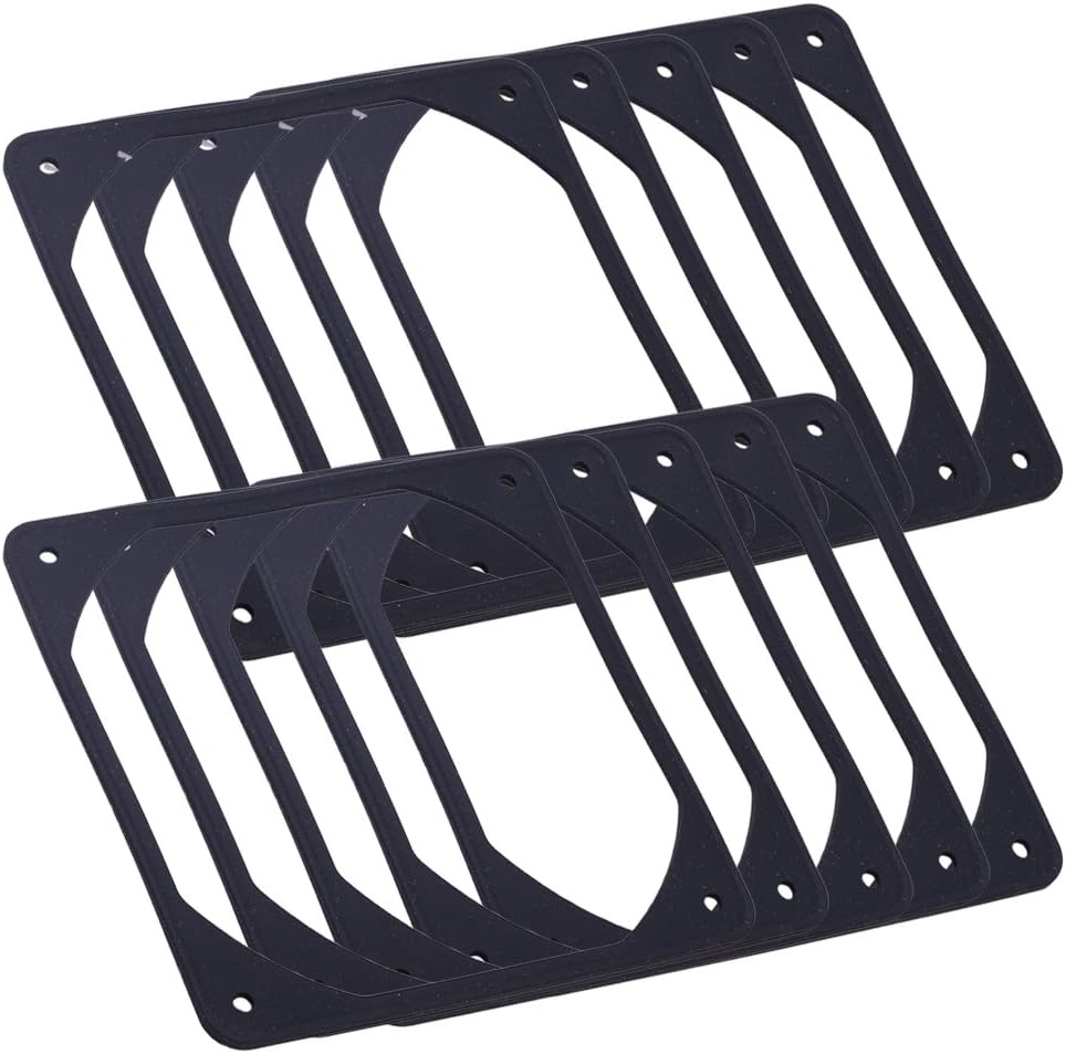 10pcs 120mm Black Anti-vibration Rubber Fan Gasket Silicone Shock Proof Absorption Pad For Computer PC Case