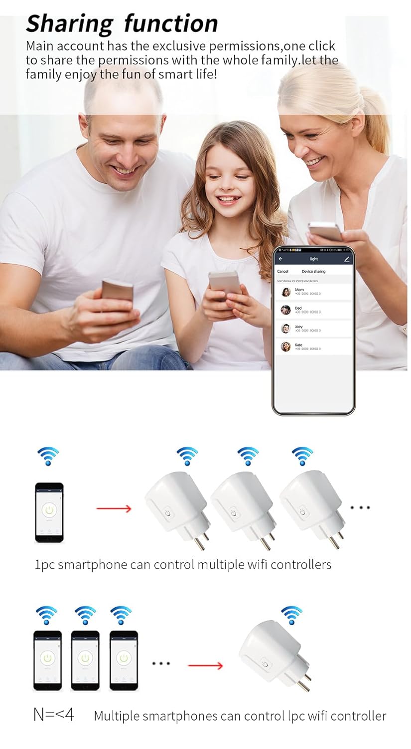 Homekit Smart Plug Outlet Works with Homekit,Siri Voice Control,Timer Function,EU,16A