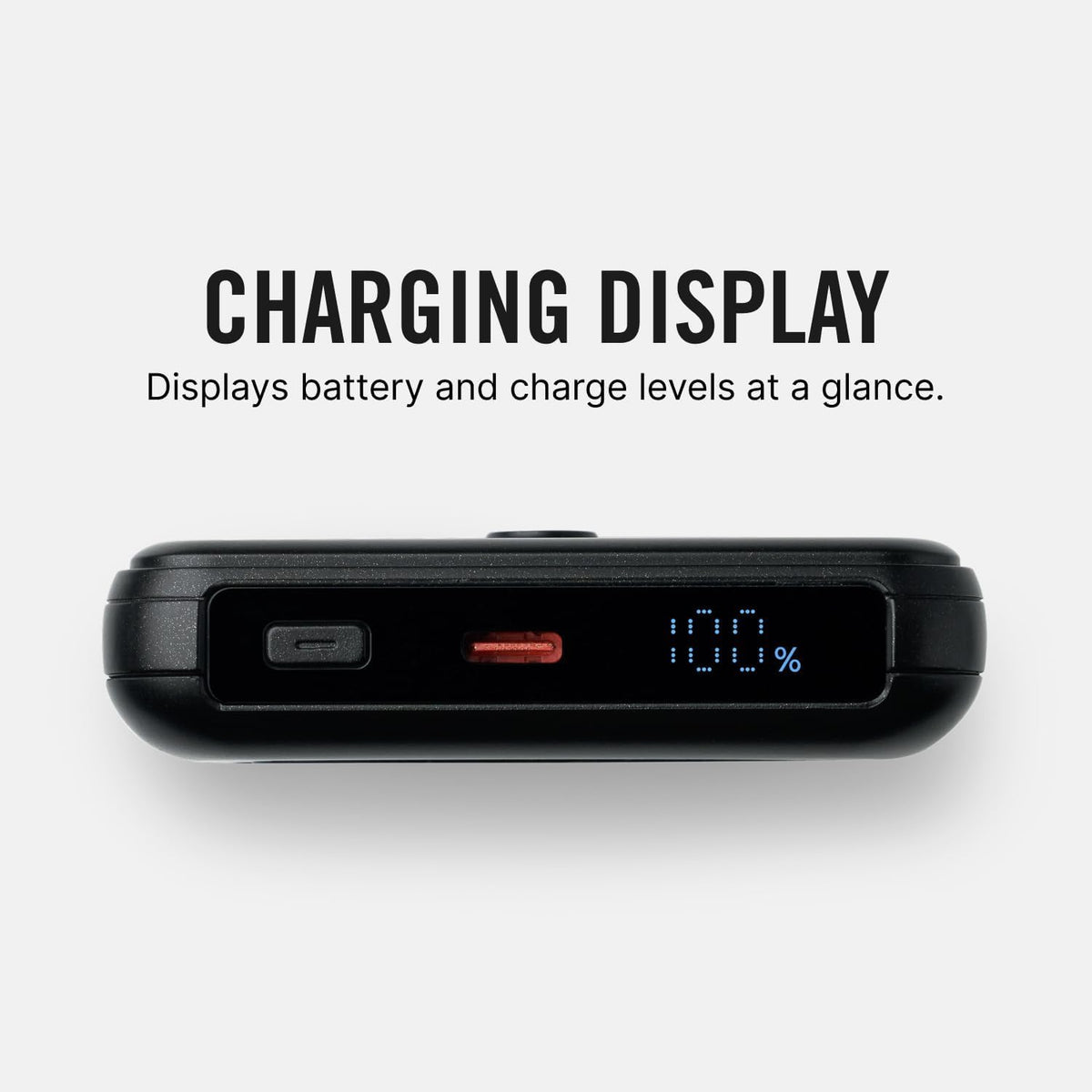 Ridge 20W Magnetic Power Bank Battery Pack 10,000mAh - Fast Charging, Compatible with MagSafe - Portable Charger Flight-Safe Travel Powerbank - Built-in Cables & Magnetic Attachment (Matte Black)