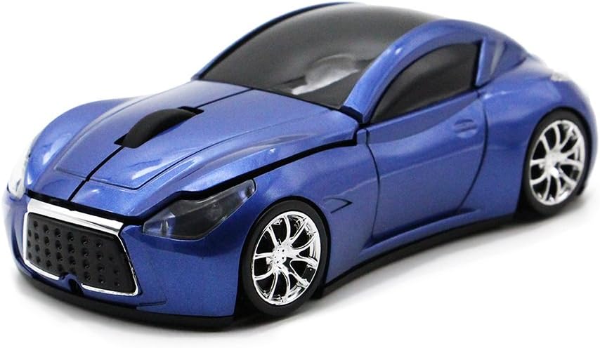 Ai5G Race Car Mouse Wireless Sports Car Shaped Mouse 2.4Ghz Computer Optical Mice with Led Light for Desktop Laptop