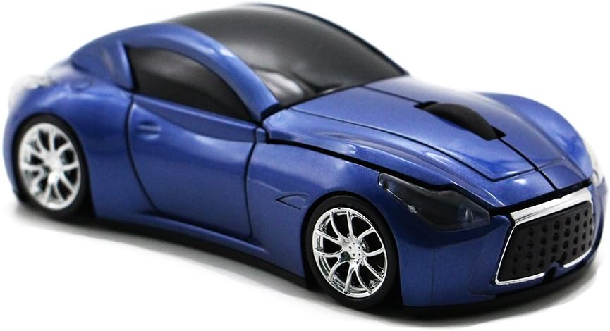 Ai5G Race Car Mouse Wireless Sports Car Shaped Mouse 2.4Ghz Computer Optical Mice with Led Light for Desktop Laptop