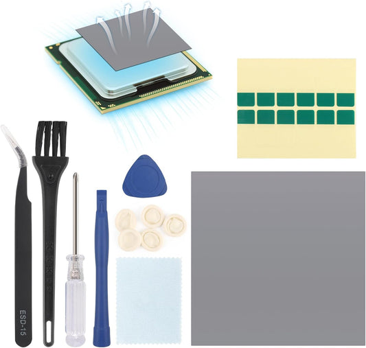 80x80mm PTM7950 Thermal Pad for PS5 Steam Deck CPU GPU SSD Thermal Pad Phase Change Heatsink Computer Laptop CPU GPU SSD Heat Resistant Heat Sink Cooling Conductive Pads Accessories